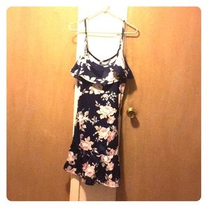 A floral and blue XL dress